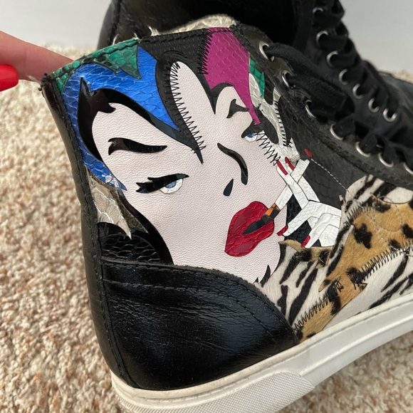 Saint Laurent antibes patchwork high tops sz 41 - Picture 6 of 13